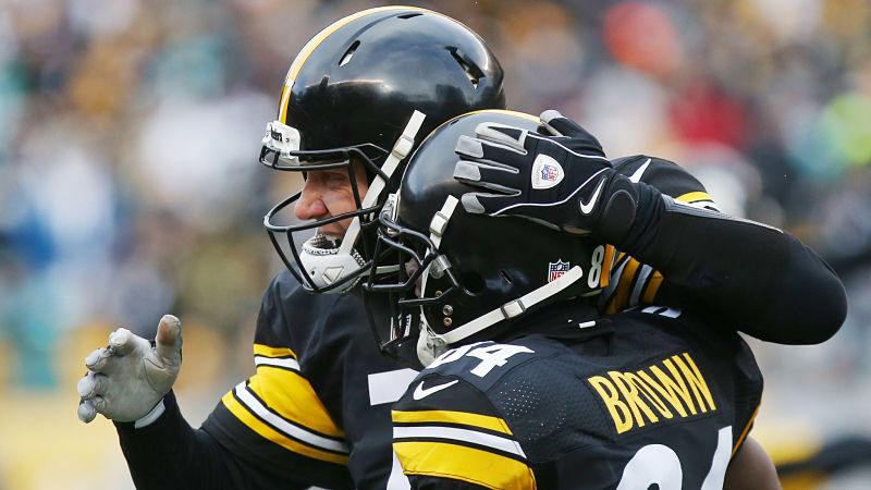 Pittsburgh Steelers quarterback Ben Roethlisberger and NFL wide receiver Antonio Brown
