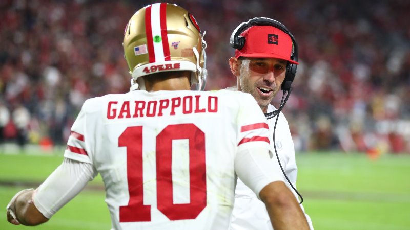 49ers Quarterback Jimmy Garoppolo, Kyle Shanahan San Francisco 49ers