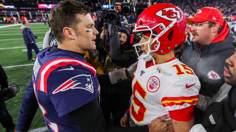 Kansas City Chiefs Quarterback Patrick Mahomes and Tampa Bay Buccaneers Quarternack Tom Brady