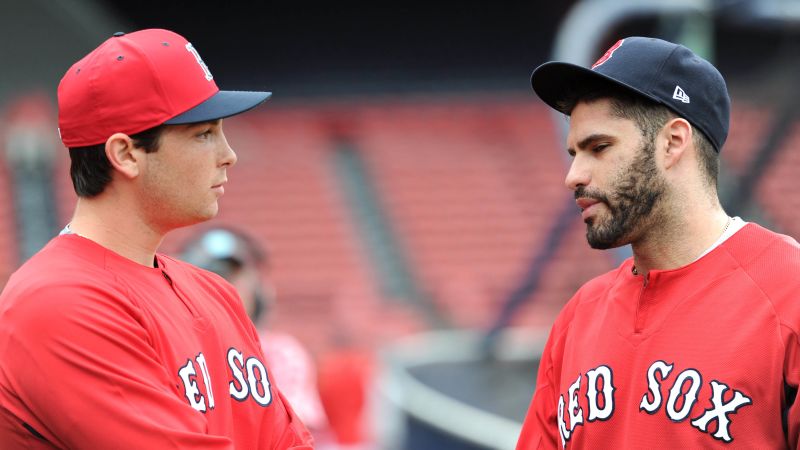Boston Red Sox's Triston Casas and J.D. Martinez