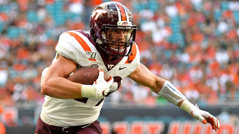 Virginia Tech tight end Dalton Keene