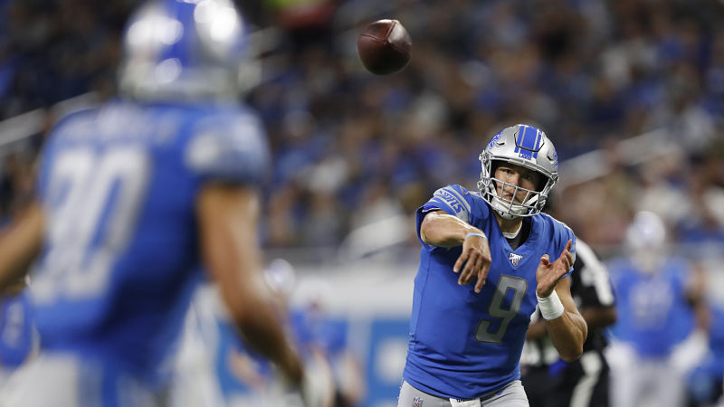 Detroit Lions wide receiver Danny Amendola and quarterback Matthew Stafford