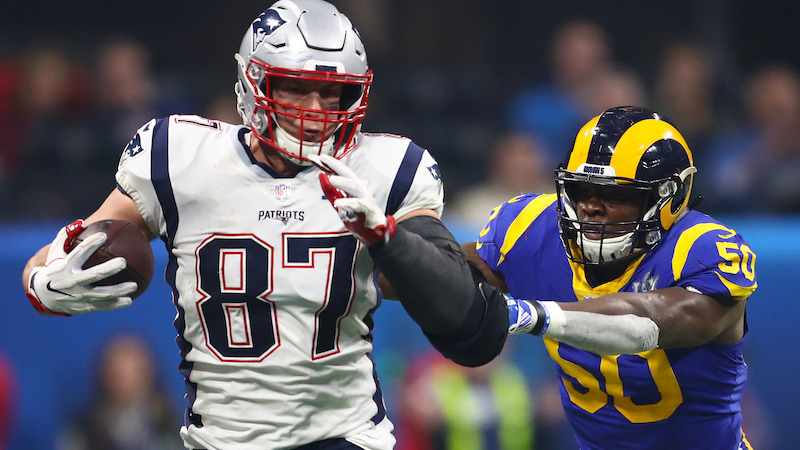 Patriots tight end Rob Gronkowski