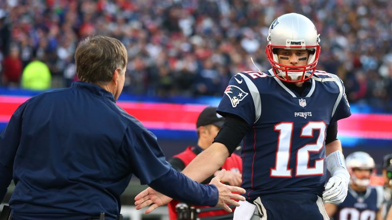 Former New England Patriots' Tom Brady and head coach Bill Belichick