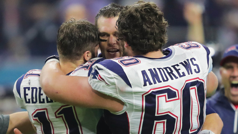Tom Brady, Julian Edelman, David Andrews