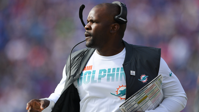 Miami Dolphins head coach Brian Flores