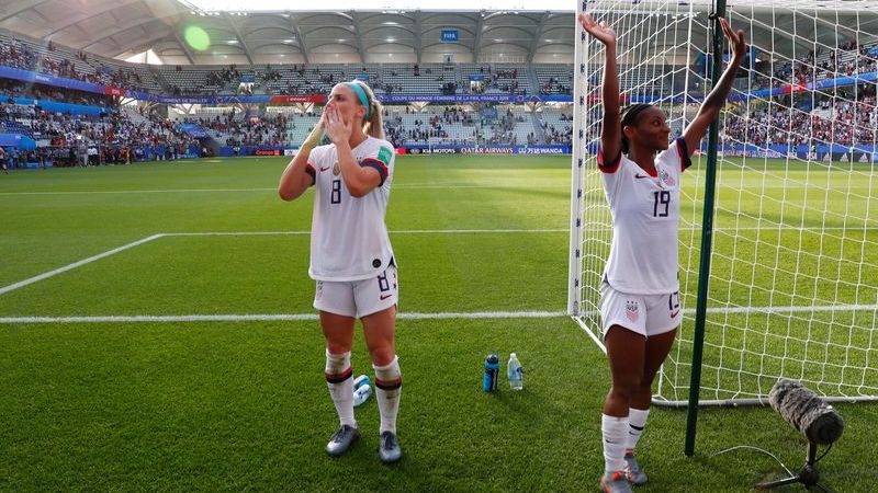 United States midfielder Julie Ertz, defender Crystal Dunn