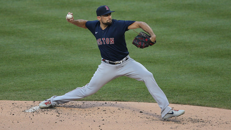 Boston Red Sox starting pitcher Nathan Eovaldi