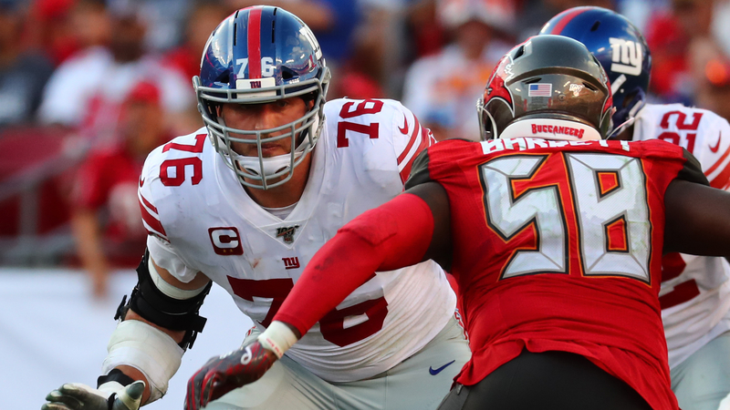 New York Giants offensive tackle Nate Solder