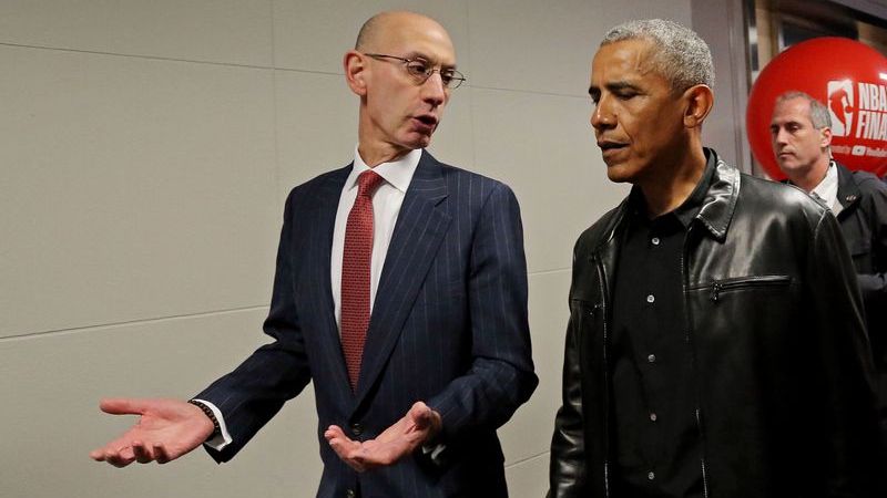 NBA commissioner Adam Silver, Former President Barack Obama