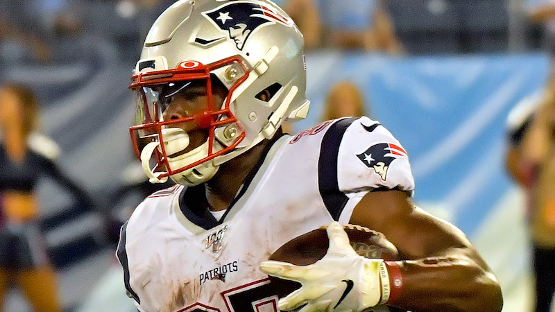 Patriots running back Damien Harris