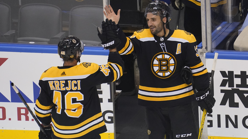 Boston Bruins Centers David Krejci And Patrice Bergeron