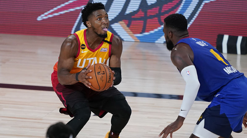 Utah Jazz guard Donovan Mitchell and Denver Nuggets forward Paul Millsap