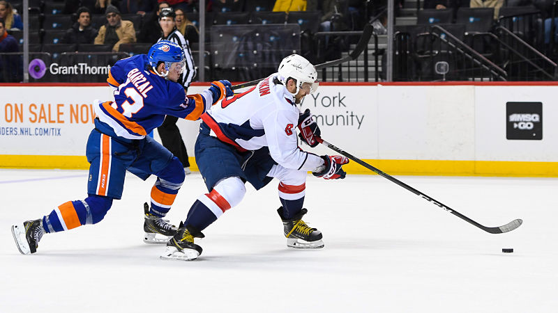 New York Islanders center Mathew Barzal and Washington Capitals left wing Alex Ovechkin
