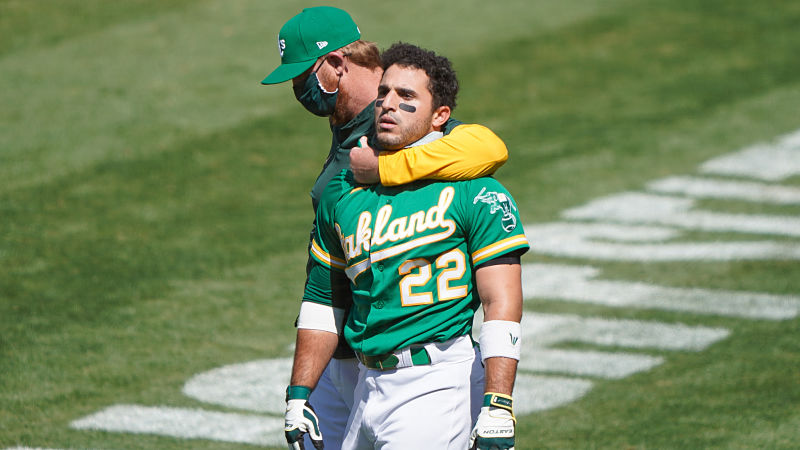 Oakland Athletics center fielder Ramon Laureano