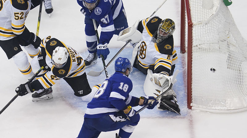 Torey Krug, Ondrej Palat, Jaroslav Halak