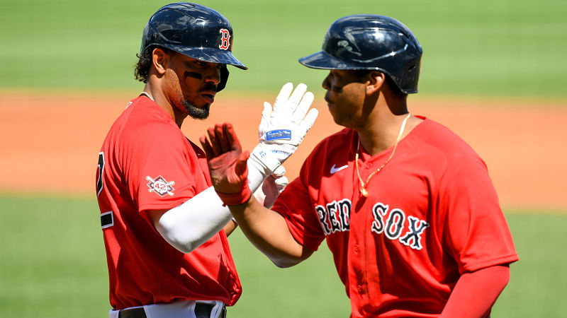 Boston Red Sox shortstop Xander Bogaerts and third baseman Rafael Devers