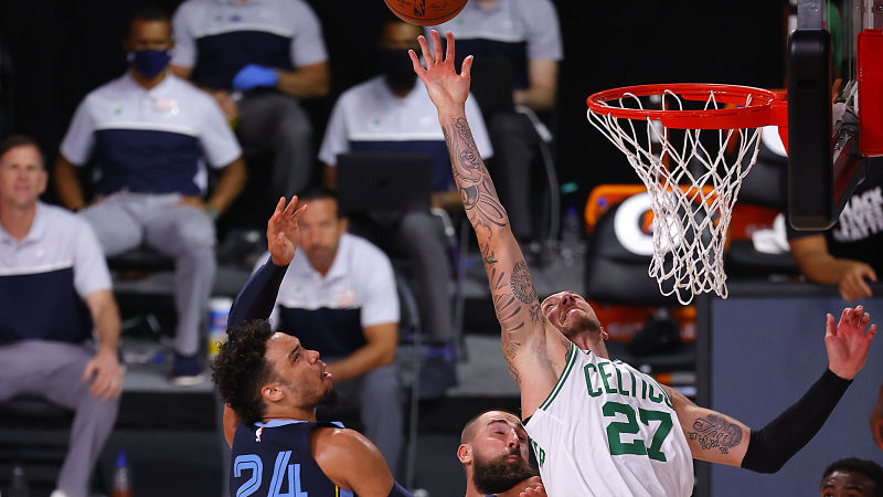 Boston Celtics center Daniel Theis and Memphis Grizzlies shooting guard Dillon Brooks