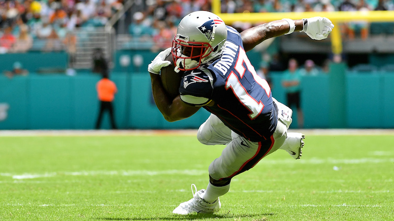 Patriots wide receiver Antonio Brown
