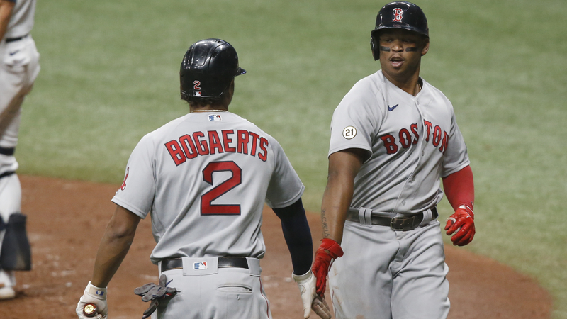 Boston Red Sox's Xander Bogaerts And Rafael Devers