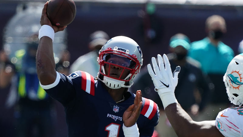 New England Patriots quarterback Cam Newton