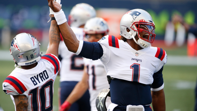 New England Patriots quarterback Cam Newton