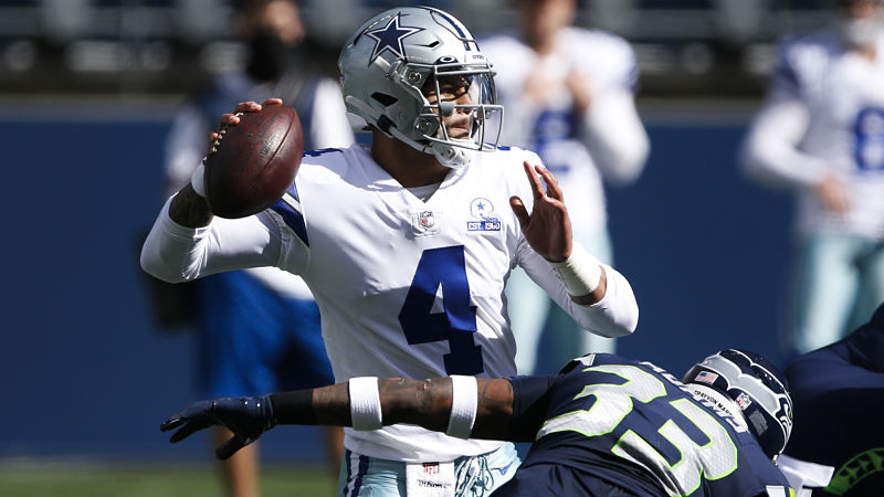 Dallas Cowboys quarterback Dak Prescott and Seattle Seahawks safety Jamal Adams