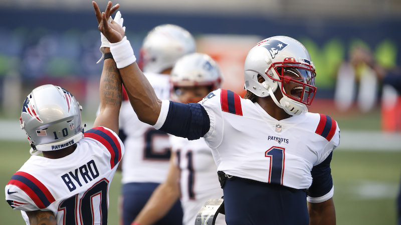 Patriots wide receiver Cam Newton