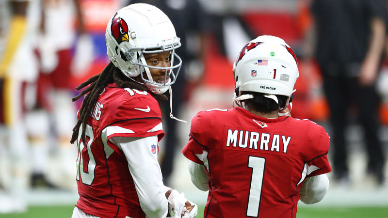 Arizona Cardinals wide receiver DeAndre Hopkins and quarterback Kyler Murray