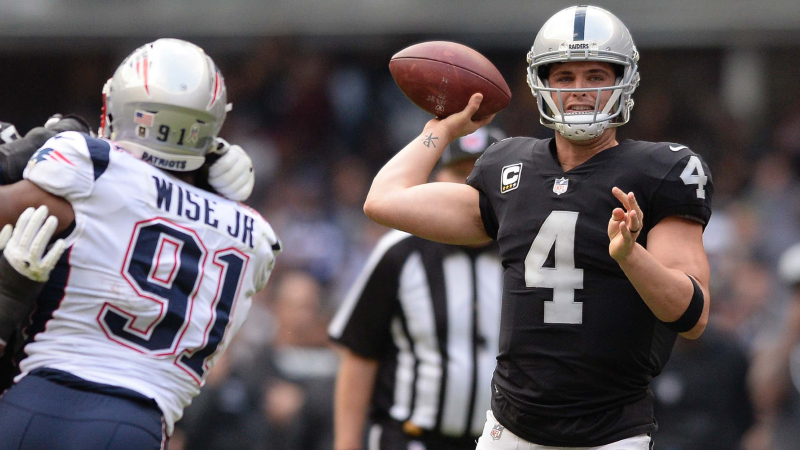 Oakland Raiders quarterback Derek Carr