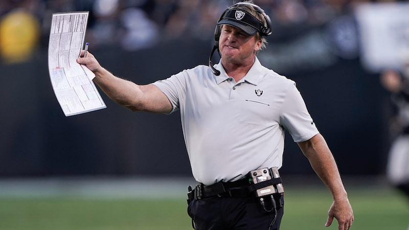 Raiders head coach Jon Gruden