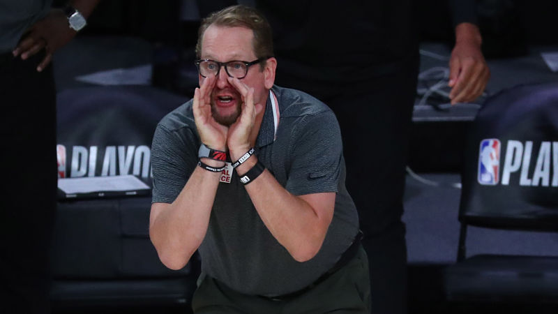 Toronto Raptors head coach Nick Nurse