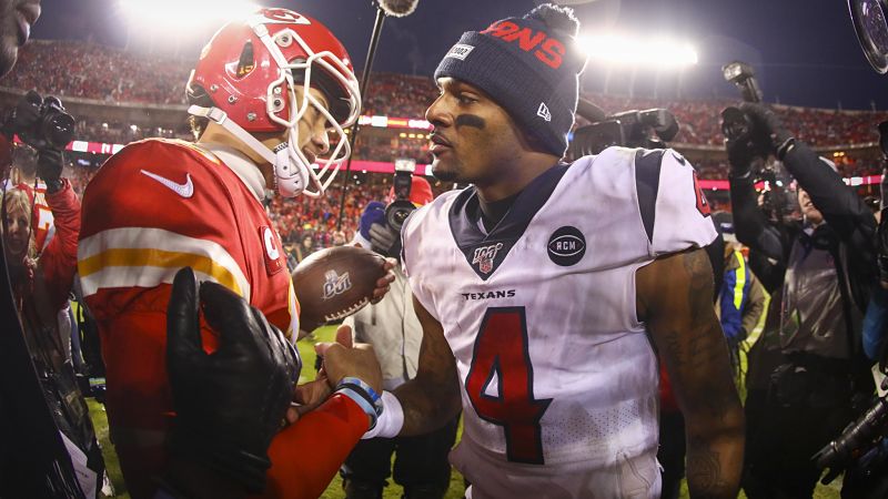 Kansas City Chiefs quarterback Patrick Mahomes and Houston Texans quarterback Deshaun Watson