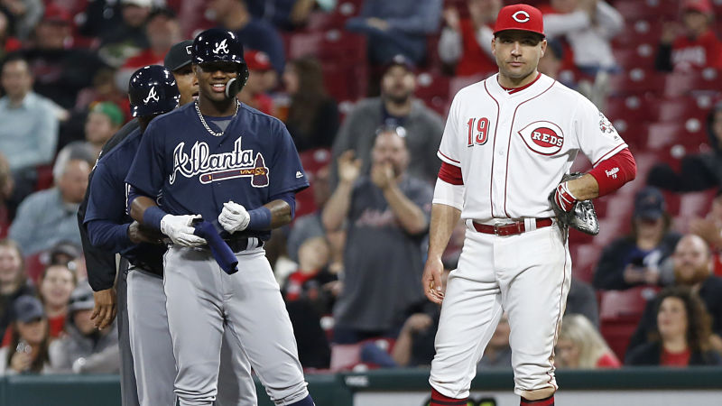 Atlanta Braves outfielder Ronald Acuna Jr. and Cincinnati Reds first baseman Joey Votto
