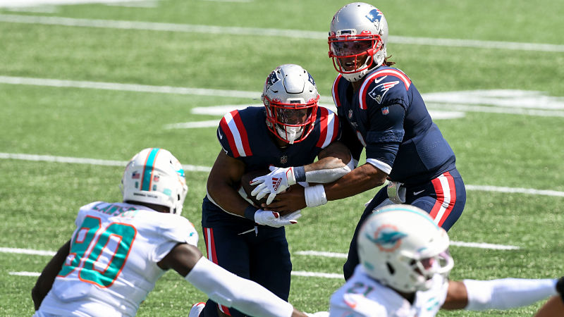 Miami Dolphins defensive end Shaq Lawson and New England Patriots quarterback Cam Newton