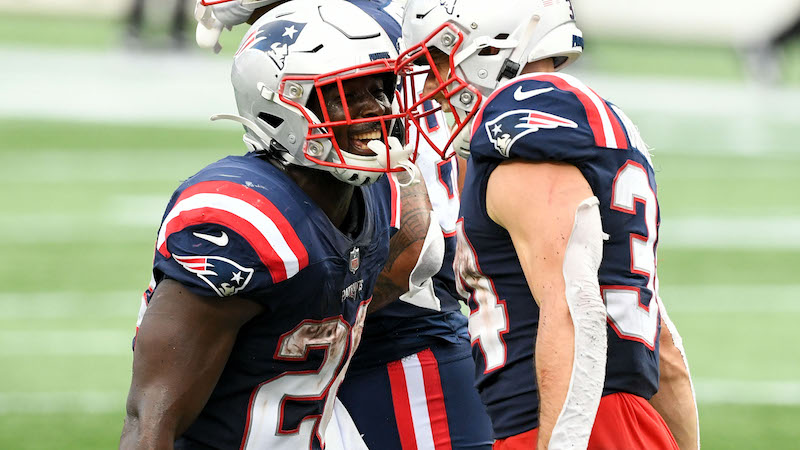Patriots running backs Sony Michel, Rex Burkhead