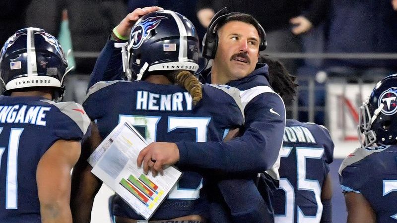 Tennessee Titans running back Derrick Henry, Tennessee Titans coach Mike Vrabel