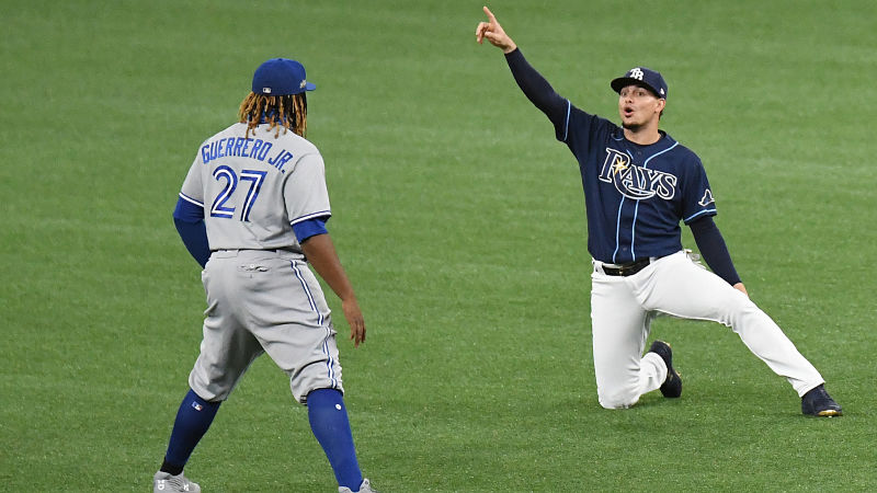 Toronto Blue Jays first baseman Vladimir Guerrero Jr. and Tampa Bay Rays shortstop Willy Adames