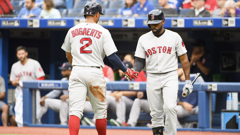 Boston Red Sox's Xander Bogaerts And Jackie Bradley Jr.