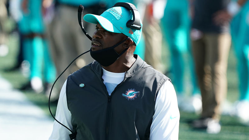 Miami Dolphins head coach Brian Flores
