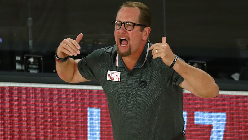 Toronto Raptors head coach Nick Nurse
