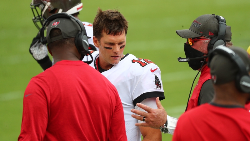 Tampa Bay Buccaneers quarterback Tom Brady, head coach Bruce Arians