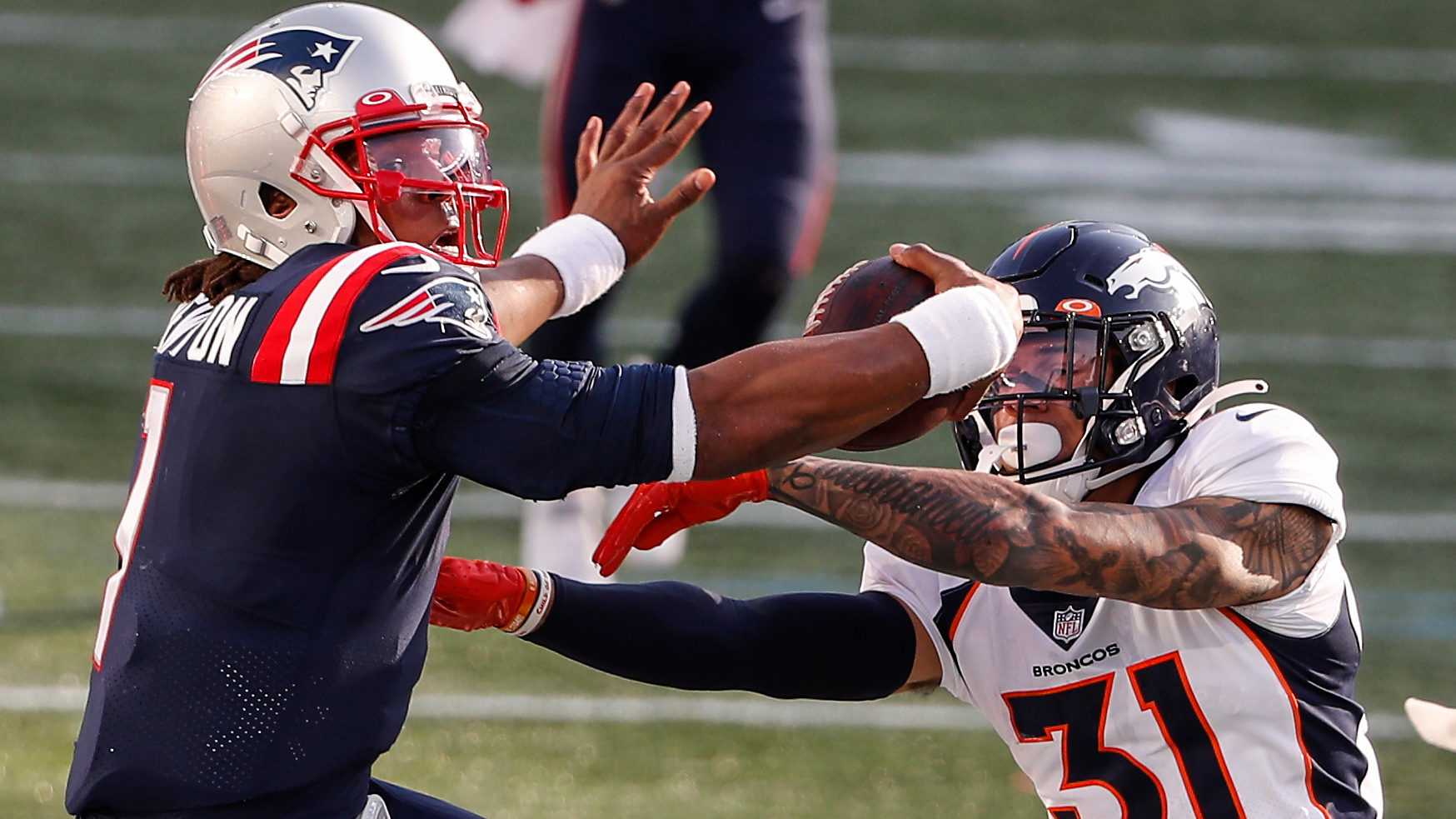 New England Patriots quarterback Cam Newton