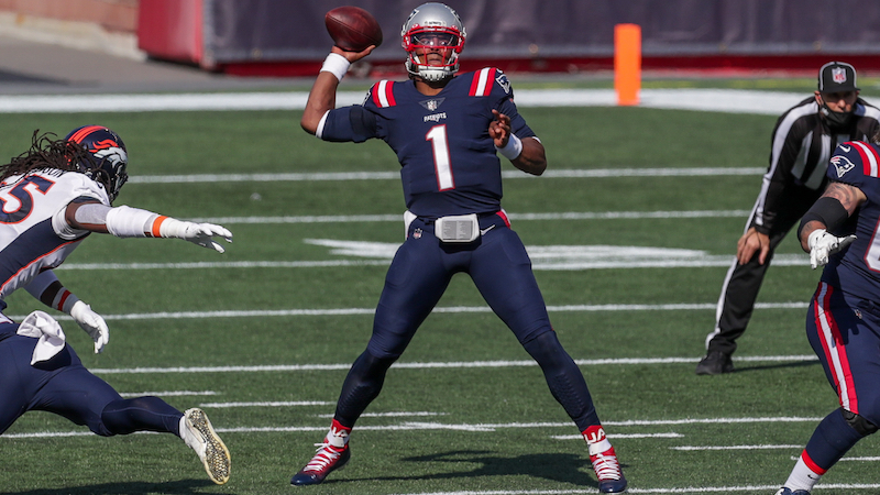 Patriots quarterback Cam Newton