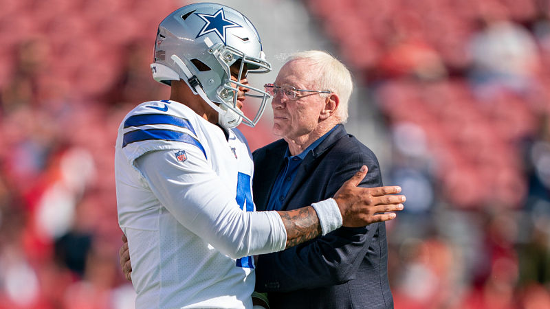 Dallas Cowboys quarterback Dak Prescott and owner Jerry Jones