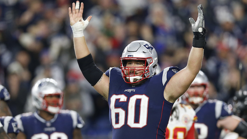 Patriots center David Andrews