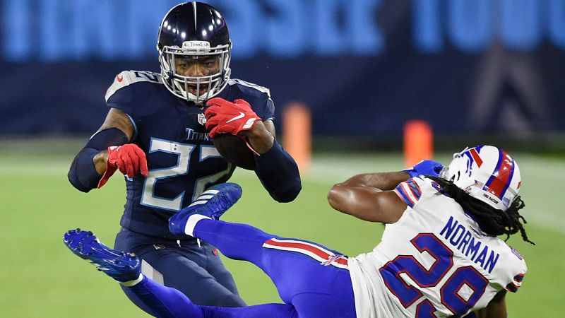 Tennessee Titans running back Derrick Henry and Buffalo Bills cornerback Josh Norman
