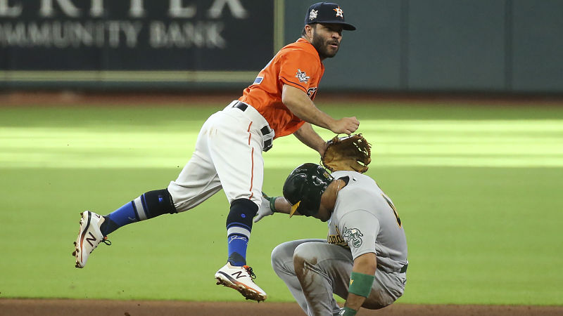 Houston Astros second baseman Jose Altuve and Oakland Athletics outfielder Ramon Laureano