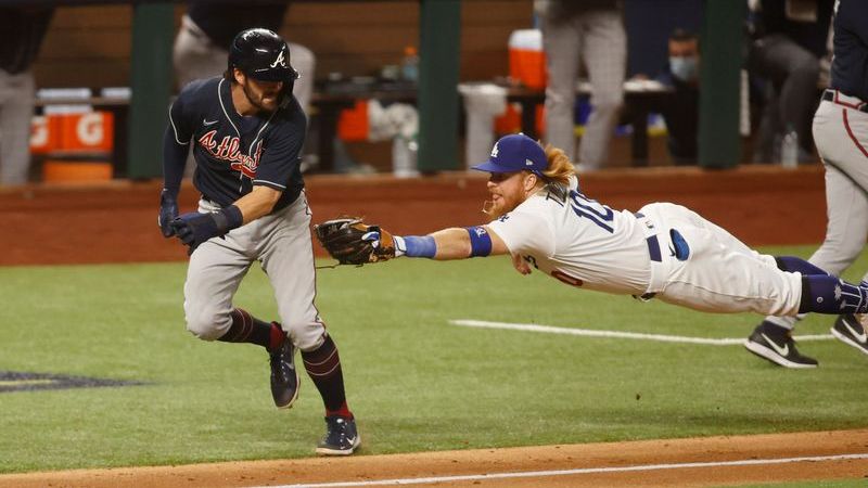 Atlanta Braves shortstop Dansby Swanson, Los Angeles Dodgers third baseman Justin Turner