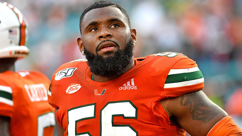 Miami linebacker Michael Pinckney